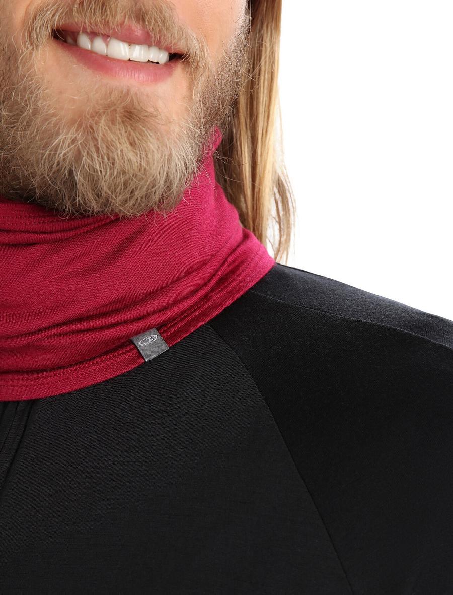 Cherry Icebreaker Unisex Merino Flexi Chute Men's Scarves | AU 1070SGLO